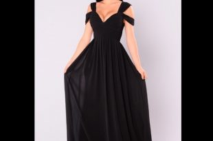 Fashion Nova Dresses | Black Off The Shoulder Floor Length Dress .