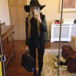 floppy hat outfit | Outfits with hats, Fall hat outfits, Black .