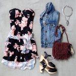dress, floral dress, outfit, floral, cute dress, cute, black and .