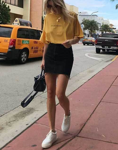 Attractive and Chic High Waisted Skirt Outfits - Outfit Styl