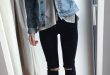 Women's Knee-Ripped Skinny Jeans | Spring clothes ideas for .