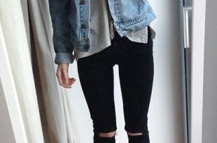 Women's Knee-Ripped Skinny Jeans | Spring clothes ideas for .