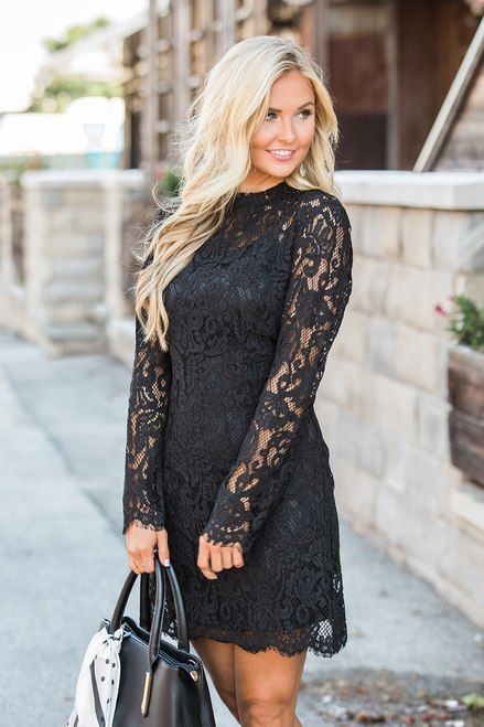Believe In A New Love Black Lace Dress CLEARANCE | Winter fashion .
