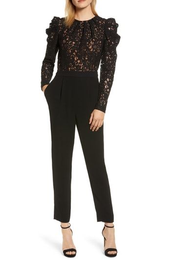 MICHAEL Michael Kors Black Lace Jumpsuit | Black lace jumpsuit .
