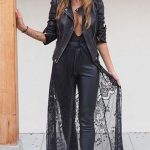 lace + leather. hat. biker jacket. kimono. | Kleidung, Outfit, Mo