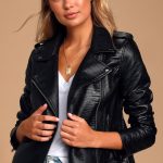 BB Dakota Lucky Lizard - Vegan Leather Jacket - Black Moto Jack