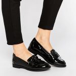 new look black flatforms, New Look Patent Loafers Black Women .