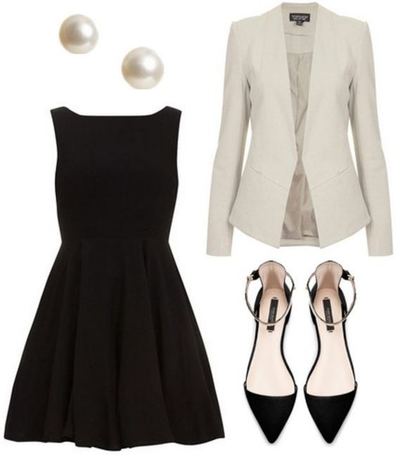 20 Cute Outfit Ideas with Black Dresses | Professionele kledi