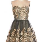 Debut Your Dazzle Dress by Chi Chi London - Short, Black, Gold .