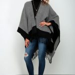 Precipice Palace Black and Grey Ponchoat Lulus.com! in 2019 | Grey .