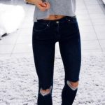 50 Best Black Jeans Outfits Ideas | Black ripped skinny jeans .
