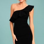 15 Best Black One Shoulder Dress Outfit Ideas - FMag.c