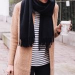 fall #fashion / black scarf + stripes | Fashion, Fall outfits .