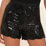 Cute Black Shorts - Sequin Shorts - High-Waisted Shorts - $58.
