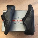 Prada Shoes | Saffiano Lux Black Sneakers Women | Poshma
