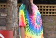 New Spiral Neon Tie Dye Over Sized Crew Neck T Shirt Dress from .