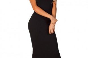 Tara" Black Bodycon Strapless Midi Tube Dress | Tube dress, Black .