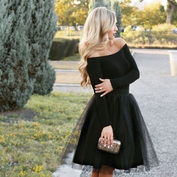 Black Tulle Dress Outfits