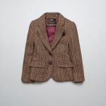 CHECKED BLAZER WITH ELBOW PATCHES - Coats - Girl (2-14 years .