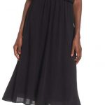 WAYF Blouson Midi Dress, women's fashion, women's style, black .