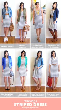 79 Best Striped dress outfit images | Striped dress, Striped dress .