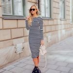 blue and white striped dress outfit ideas 2017-2018 | NewClotheSh