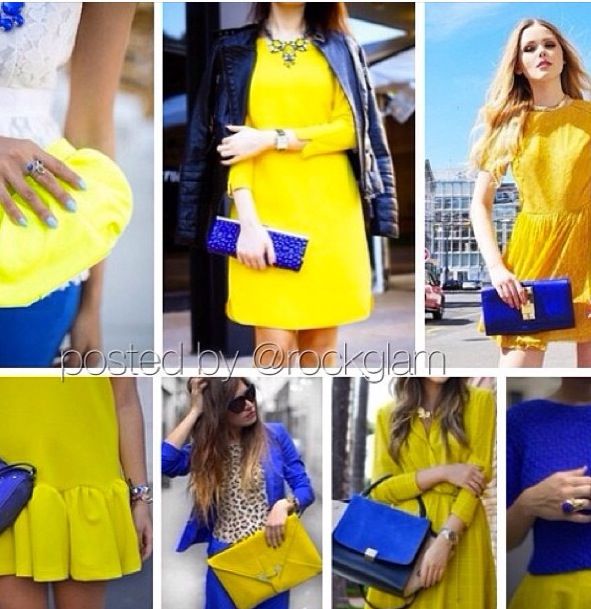 Yellow and blue outfits | Blue outfit, Royal blue outfits, Yellow .