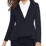 Aibrou Womens Casual Work Office Open Front Blazer Jacket Notch .