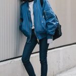 How to Wear Blue Bomber Jacket: 15 Boyish & Chic Outfit Ideas for .