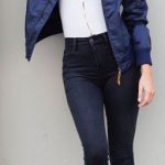 How to Wear Blue Bomber Jacket: 15 Boyish & Chic Outfit Ideas for .