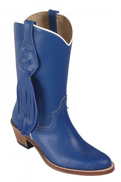ROYAL BLUE COWBOY BOOTS WITH FRINGES Girls leather blue country boo