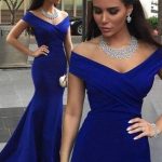Off the shoulder Charming Long Charming Prom | Blue mermaid prom .