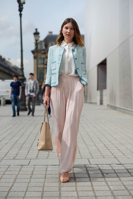 21 Feminine Pale Pink Pants Outfits - Styleohol
