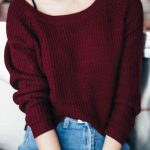59 Unique Eye-Catching Sweaters To Look Gorgeous | Wine red .