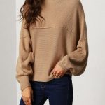 brown fall sweater, casual trendy brown sweater, boat neck .