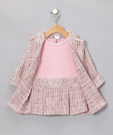 Take a look at this Pink Boucle Coat & Dress - Infant by Sweet .