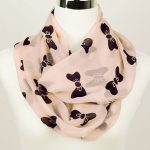 Black Bows Infinity Scarf Bow Loop Scarf Bow infinity by JuicyBows .