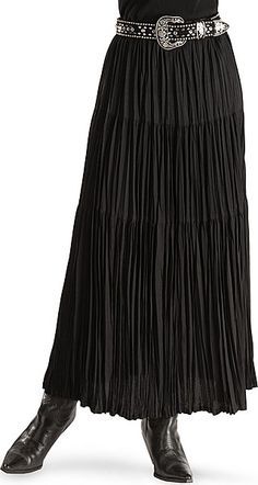 I have several of these hippie, er, broomstick skirts, in black .