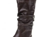 Amazon.com | JEOSSY Women's Mid Calf Slouch Boots Low Heel Knee .