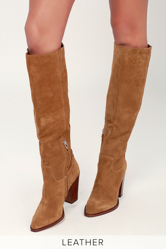 Dolce Vita Kylar - Brown Suede Leather Boots - Knee-High Boo