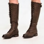 Mata Shoes Brown Lace-Up Front Ride Knee-High Boot | Zuli
