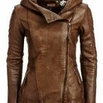 Brown women leather jacket | helmet | Leather jackets women .