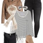 Plus Size Brown Leather Jacket Outfit - Alexa We