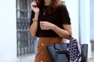 How to Wear Brown Suede Skirt: 15 Best Outfit Ideas - FMag.c