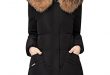 ISSHE Hooded Long Coats for Women Womens Winter Bubble Coat with .