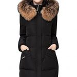 ISSHE Hooded Long Coats for Women Womens Winter Bubble Coat with .
