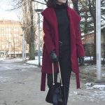 outfits with shein burgundy coat | Chicisi