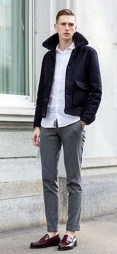 Dashing Outfit of Person With Classy Burgundy Loafers | Loafers .