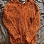 Mystique Boutique Sweaters | Burnt Orange Sweater With Back Accent .