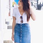 fashion style trend: Cute Denim Skirt Outfit Ideas – 18 Different .